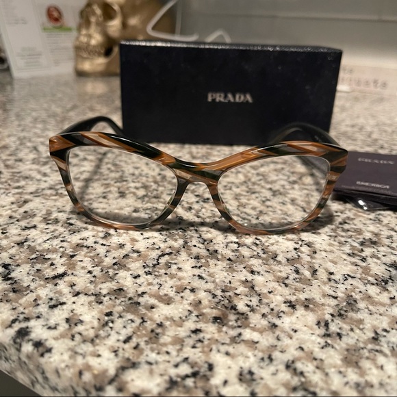 Prada Tortoise Green Eyeglasses - Picture 3 of 8